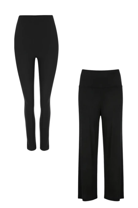 KIT GESTANTE LEGGING ULTRACONFORTO E CALÇA RETA CANELADA