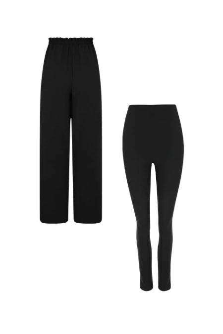 KIT GESTANTE LEGGING ULTRACONFORTO E CALÇA RETA CÓS REGULAVEL 