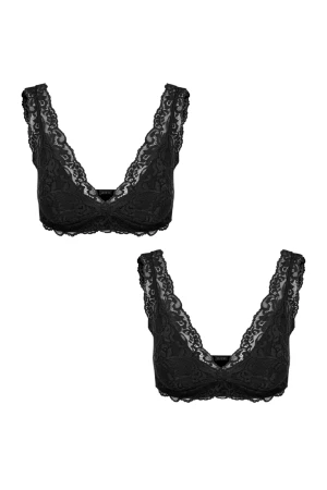 KIT MATERNIDADE 2 TOPS DE RENDA FLEXÍVEL - Imagem 1