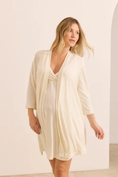KIT MATERNIDADE ROBE E CAMISOLA MALHA NUVEM