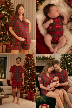 KIT PIJAMA NATAL EM FAMÍLIA