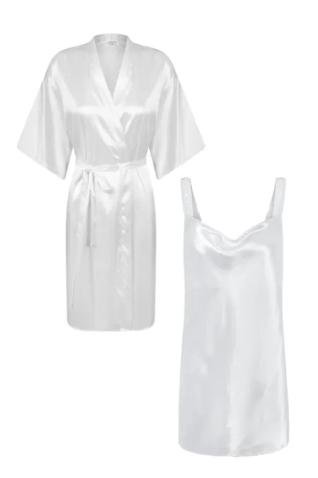 KIT ROBE E CAMISOLA DE CETIM 