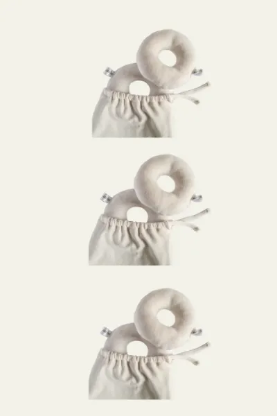 KIT 3 PARES DE ROSQUINHA DE AMAMENTAÇÃO EM ALGODÃO ORGÂNICO  - Imagem 1