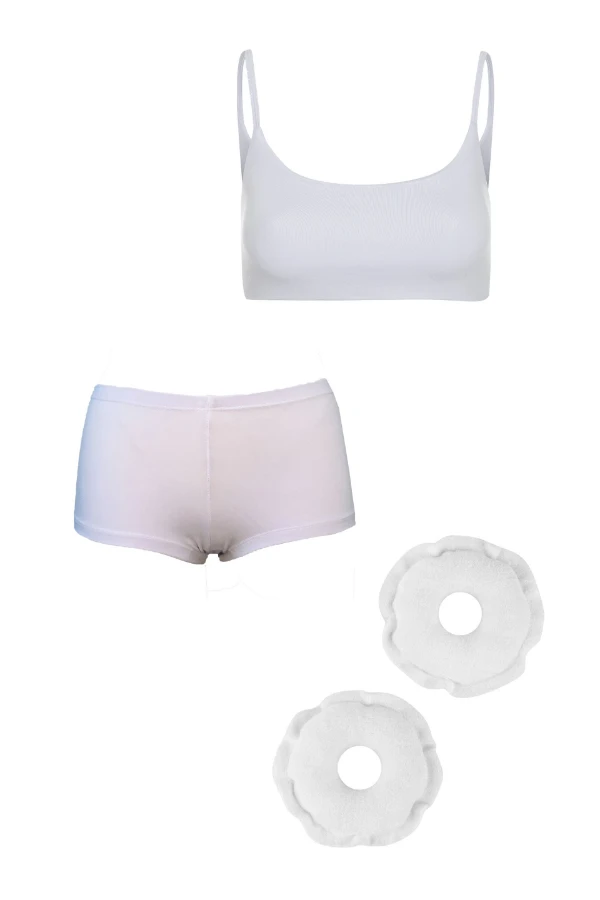 KIT TOP CALCINHA E ROSQUINHA GESTANTE E AMAMENTAÇÃO  - Imagem 1