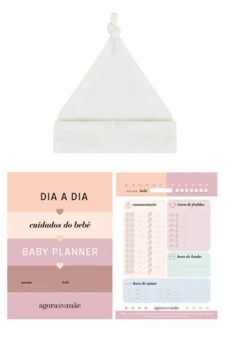 KIT TOUCA DE BEBÊ + BABY PLANNER 