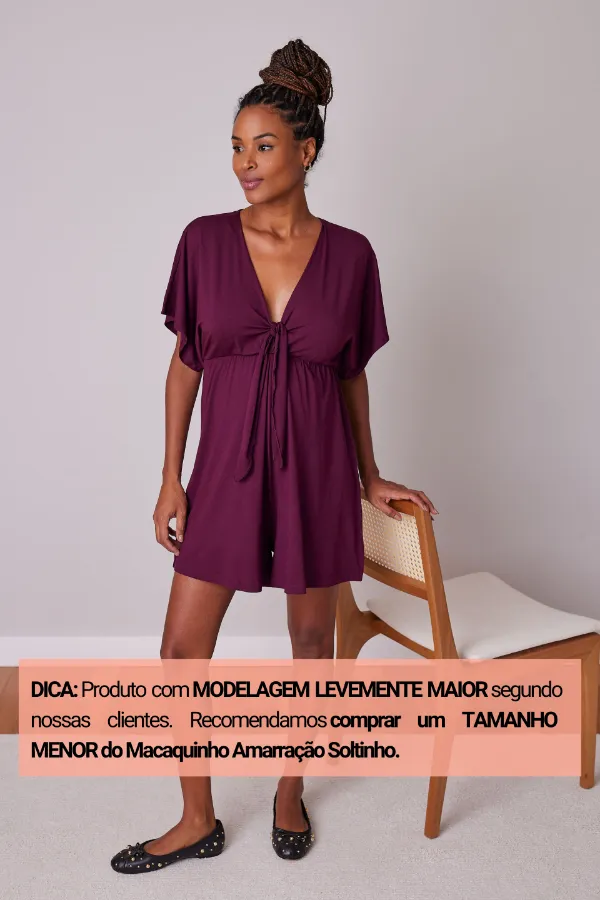 MACAQUINHO AMARRAÇÃO SOLTINHO  VINHO - Imagem 2