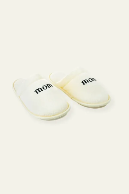 PANTUFA FEMININA MOM OFF WHITE