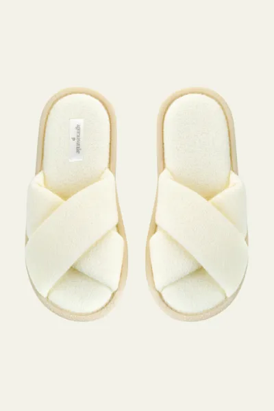 PANTUFA FEMININA TRANÇADA OFF WHITE - Imagem 2