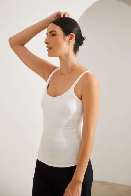 REGATA 2 EM 1 AMAMENTAÇÃO COTTON PREMIUM BRANCO