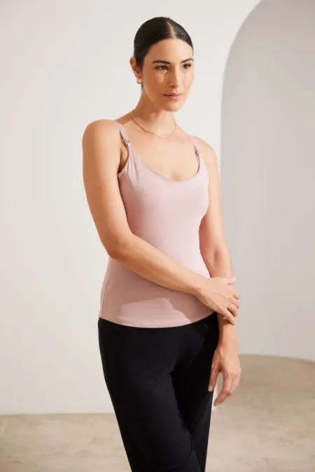 REGATA 2 EM 1 AMAMENTAÇÃO COTTON PREMIUM ROSA CHA