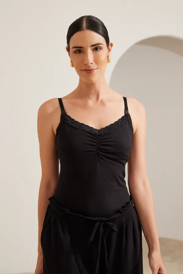 REGATA AMAMENTAÇÃO 2 EM 1  PRETO