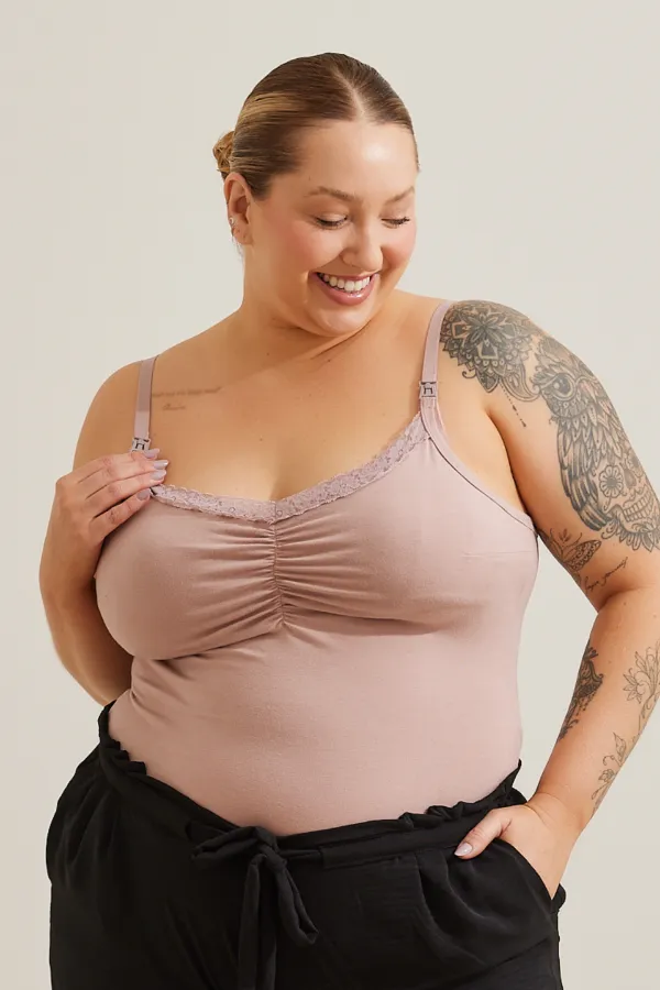 REGATA AMAMENTAÇÃO 2 EM 1  ROSA CHA - Imagem 1