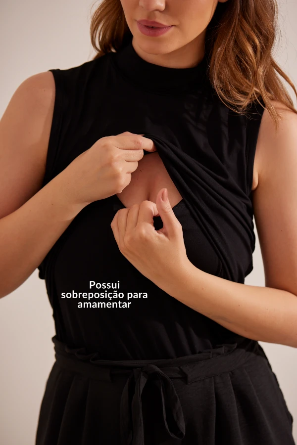 REGATA AMAMENTAÇÃO GOLINHA  PRETO - Imagem 2