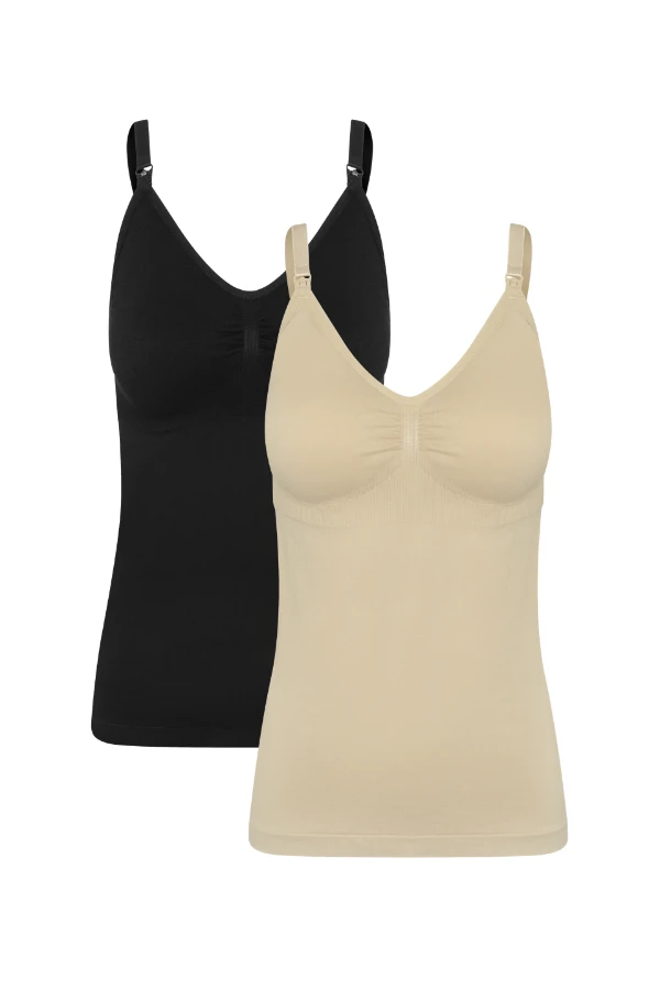 KIT 2 REGATAS SEM COSTURA SEAMLESS BOJO REMOVÍVEL  - Imagem 1