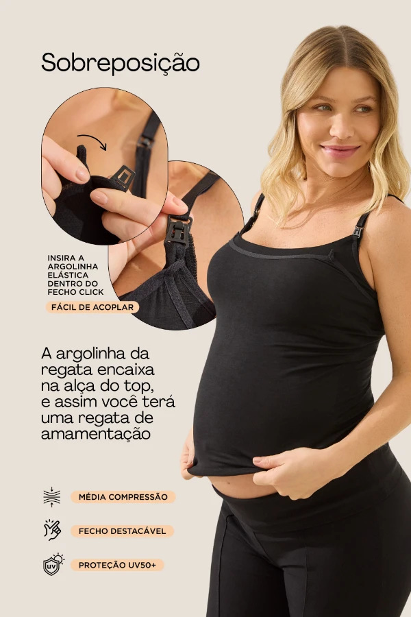 REGATOP AMAMENTAÇÃO 3 EM 1 MALHA PREMIUM PRETO - Imagem 2