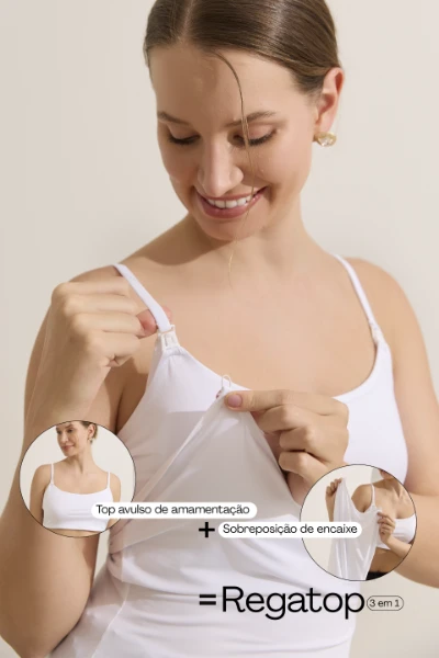 REGATOP AMAMENTAÇÃO 3 EM 1 UNDERWEAR BRANCO - Imagem 1