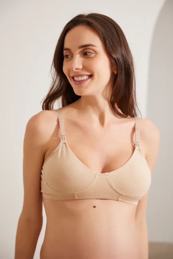 SUTIÃ AMAMENTAÇÃO FÁCIL ALGODÃO PREMIUM CHOCOLATE - Imagem 1