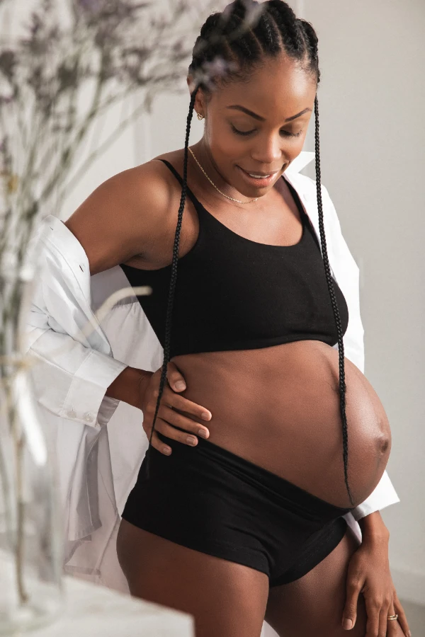 KIT TOP CONFORTO MÁXIMO E CALCINHA DE COTTON PARA GESTANTE  - Imagem 1