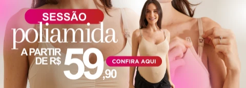 Tecnologia em poliamida que acompanha sua maternidade com leveza
