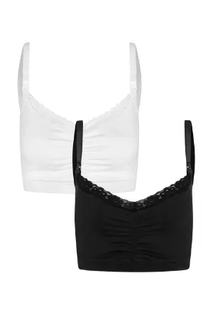 KIT 2 TOPS ALGODÃO BÁSICOS PARA AMAMENTAR  - Imagem 1