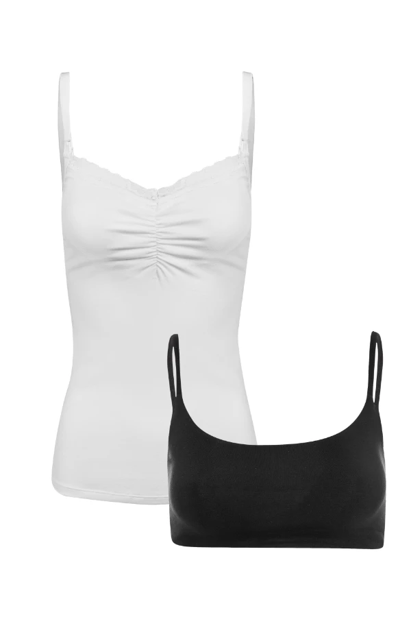 KIT TOP CONFORTO MÁXIMO + REGATA AMAMENTAÇÃO 2 EM 1  - Imagem 1