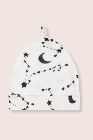 TOUCA DE BEBÊ ESTAMPADA ZODIACO OFF WHITE - Imagem 1