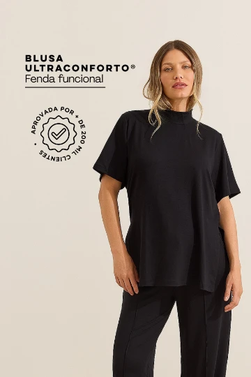 BLUSA ULTRACONFORTO®  ABERTURA LATERAL GESTANTE E AMAMENTAÇÃO