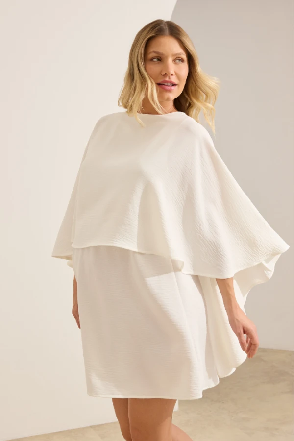 VESTIDO CAPA GESTANTE E AMAMENTAÇÃO OFF WHITE