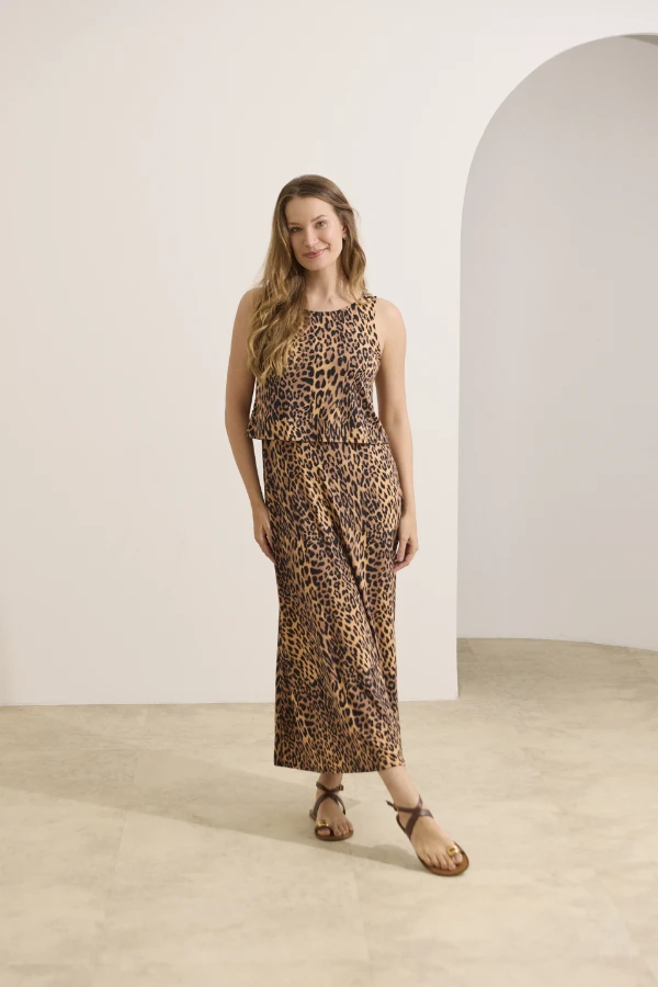 VESTIDO CORINGÃO REGATA PARA AMAMENTAR ANIMAL PRINT - Imagem 1