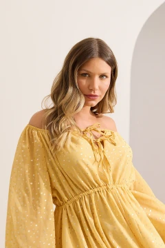 VESTIDO GESTANTE E AMAMENTAÇÃO CURTO FLUÍDO COM DECOTE REGULÁVEL