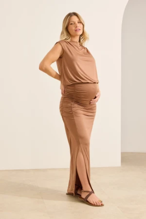 VESTIDO FAKE 2 PEÇAS MALHA JERSEY GESTANTE E AMAMENTAÇÃO AVELA - Imagem 1