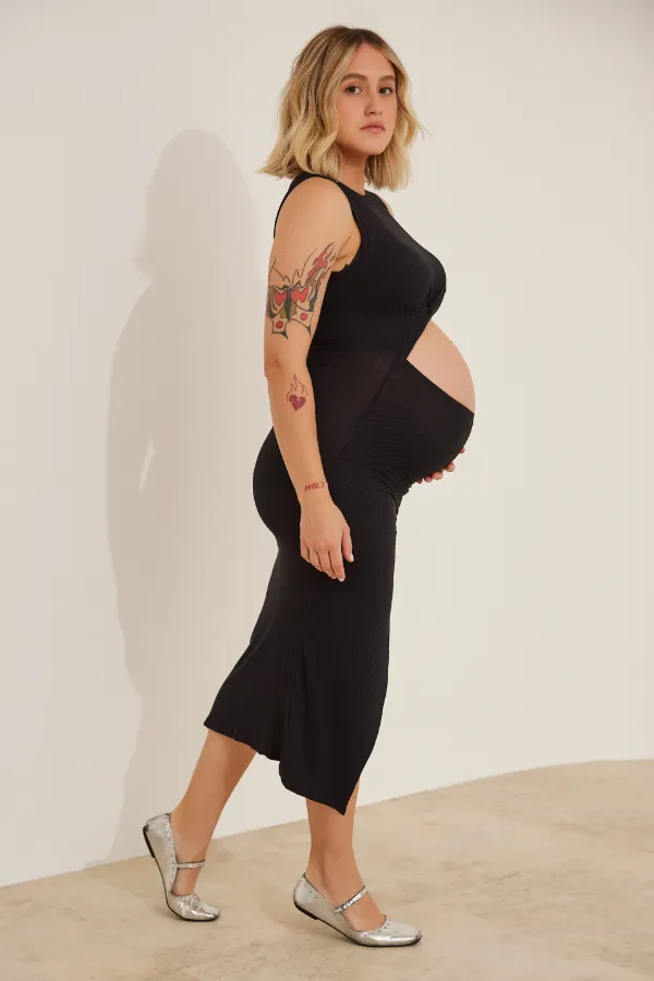 VESTIDO ICÔNICO ENSAIO GESTANTE PRETO - Imagem 1