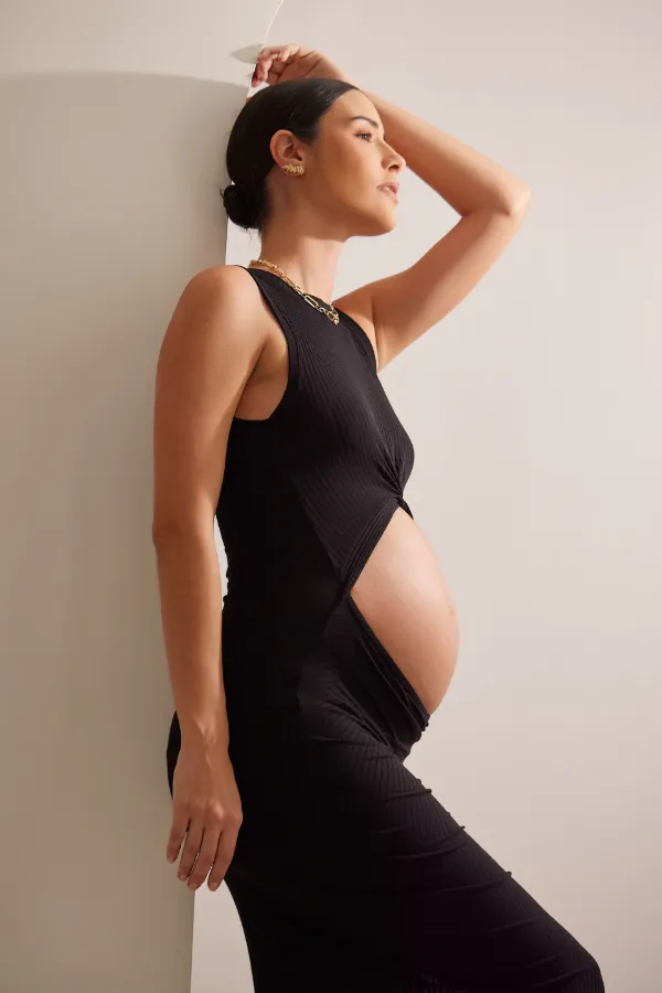 VESTIDO ICÔNICO ENSAIO GESTANTE PRETO - Imagem 2