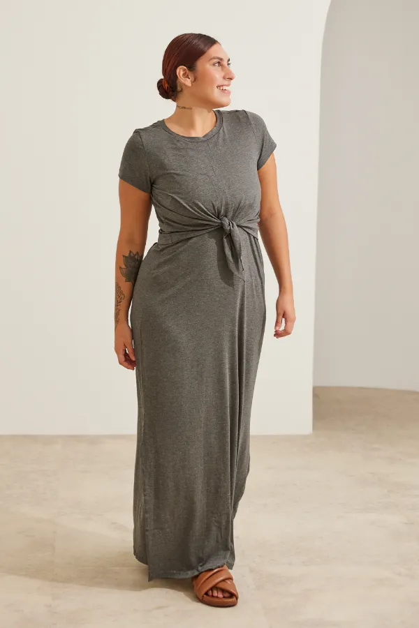 VESTIDO AMAMENTAÇÃO MELISSA MESCLA ESCURO - Imagem 1