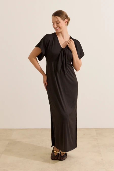 VESTIDO SUPER PRÁTICO PARA AMAMENTAR PRETO