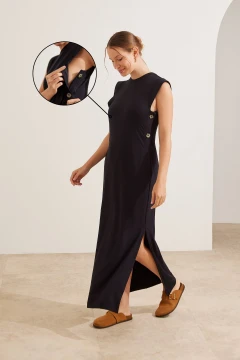 VESTIDO ULTRACONFORTO® AMAMENTAÇÃO COM BOTÕES LATERAIS